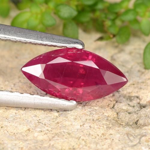 1.12 ct Marquise Cut Ruby, 9.1 x 4.4 mm From Myanmar, Photo A