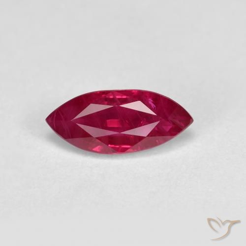 1.14ct Natural Medium Red Ruby, Marquise, VS-SI