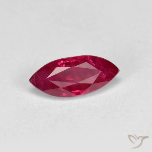 1.14 ct Red Ruby Stone, Natural Ruby in Marquise Facet Shape for Sale