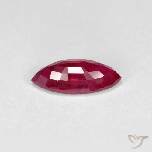 Ruby Gemstone in 9.4 x 4.1 mm Size for Sale, Ruby Stone in Medium Red Color