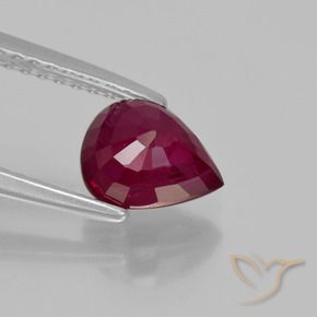 Ruby Gemstone in 7 x 5.6 mm Size for Sale, Ruby Stone in Deep Wine Red Color