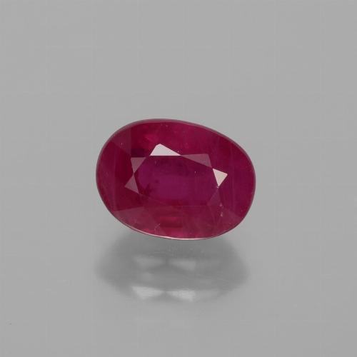 1,36 ct ovaler roter Rubin aus Myanmar, Größe 7,1 x 5,3mm, natürlicher Edelstein, VS-SI Reinheit, 1 Stück ovaler Rubin, Mohs-Härte von 9 Geeignet für den täglichen Gebrauch im Schmuck , Zeigt große Brillanz, Photo A