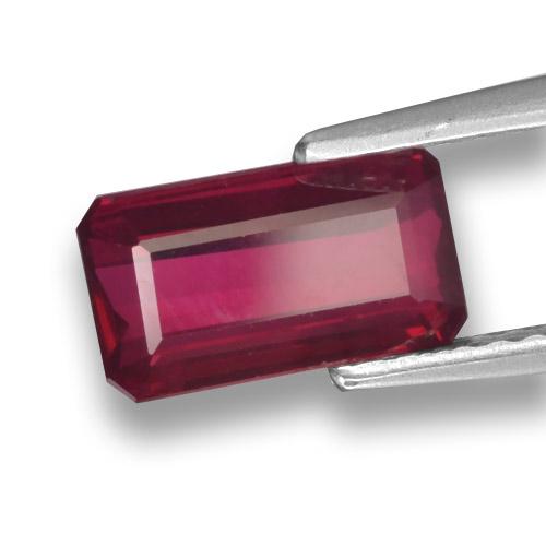 1.71 ct Red Ruby Stone, Natural Ruby in Octagon Step Cut Shape for Sale