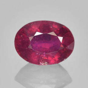 Currant Red Рубин Камень - 1.3ct Фасетный Овал (ID: 462824)
