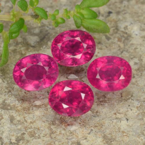 Light Red Ruby Gem - 0.7ct Oval Facet (ID: 464528)