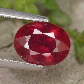 Bright Red Ruby Gem - 1.9ct Oval Facet (ID: 465263)