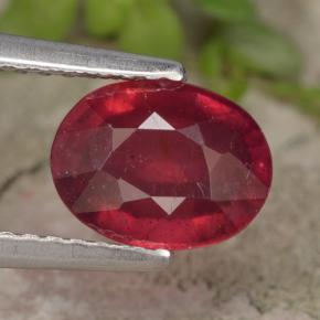 ブラッドレッド ルビー 宝石 - 1.8ct オーバル ファセット (ID: 465265)