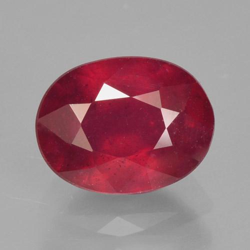 Rouge sang Rubis gemme - 2ct Ovale facette (ID: 465417)