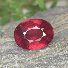 Medium Red Рубин Камень - 1.8ct Фасетный Овал (ID: 465473)
