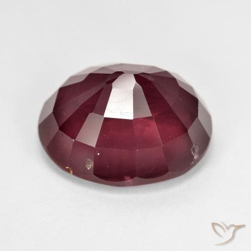 Ruby Gemstone in 15.2 x 12.8 mm Size for Sale, Ruby Stone in Bright Red Color