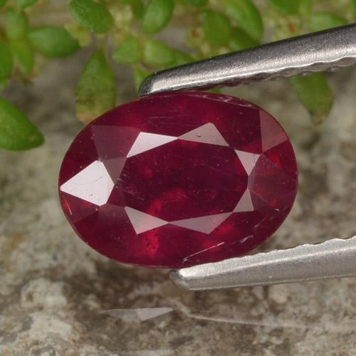 Wine Red Рубин Камень - 1.2ct Фасетный Овал (ID: 466334)