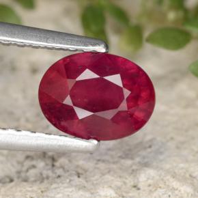 Rojo rosado Rubí Gema - 1.3ct Forma ovalada (ID: 466528)