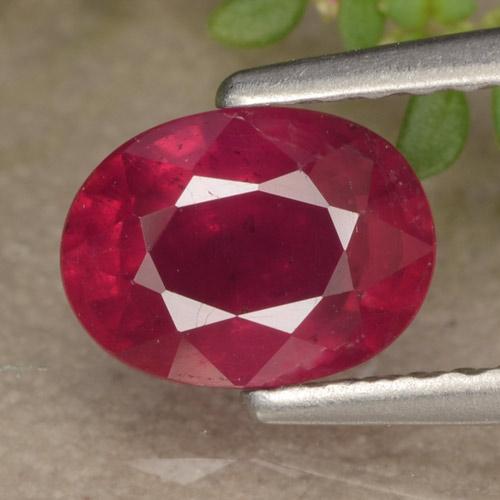 Jam Red Рубин Камень - 1.2ct Фасетный Овал (ID: 466533)