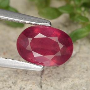 Jam Red Рубин Камень - 1.1ct Фасетный Овал (ID: 466535)