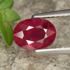 Deep Crimson Rubino Gem - 1.4ct Ovale sfaccettato (ID: 466617)