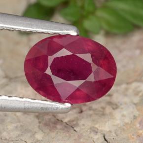 Medium-Dark Red Рубин Камень - 1.2ct Фасетный Овал (ID: 466643)