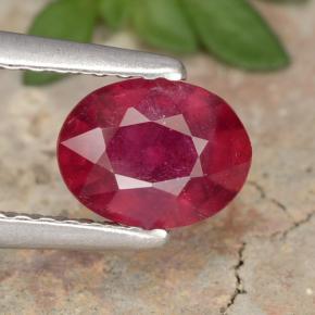 1ct Oval Facet Red Ruby Gem for sale 1ct Oval Facet Red Ruby Gem (ID: 466644)