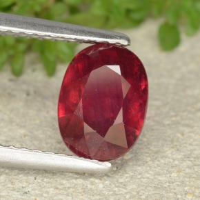 Medium Red Рубин Камень - 2.3ct Фасетный Овал (ID: 481704)