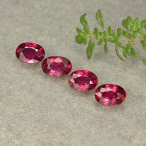 Deep Crimson Red Рубин Камень - 0.7ct Фасетный Овал (ID: 481709)
