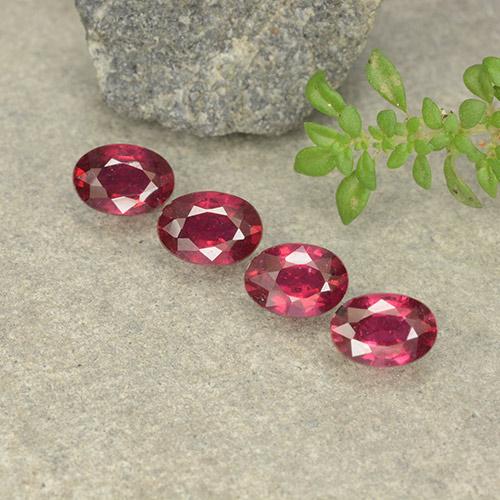 Rouge moyen Rubis gemme - 0.7ct Ovale facette (ID: 481713)
