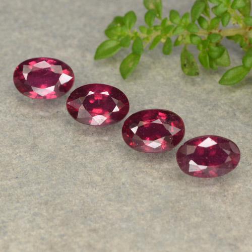 Currant Red Rubino Gem - 0.7ct Ovale sfaccettato (ID: 481746)