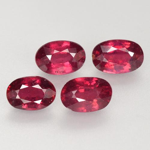 Medium-Dark Red Ruby Gem - 0.8ct Oval Facet (ID: 481937)