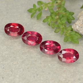 Rouge moyen Rubis gemme - 0.7ct Ovale facette (ID: 481939)