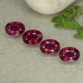 Wine Red Ruby Gem - 1.2ct Oval Facet (ID: 482929)