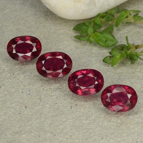 Medium Red Ruby Gem - 1.3ct Oval Facet (ID: 482931)