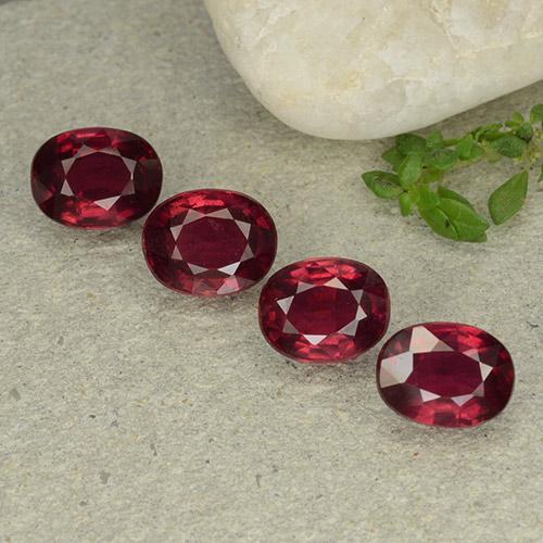 Dark Red Ruby Gem - 1.8ct Oval Facet (ID: 482934)