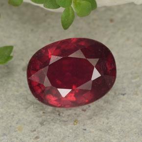 Medium Red Рубин Камень - 1.8ct Фасетный Овал (ID: 483082)