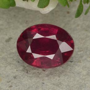 1.60 ct Red Ruby Gemstone, Ruby Gem in Oval Facet Shape for Sale.