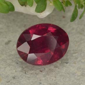 1.60 ct Red Ruby Stone, Natural Ruby in Oval Facet Shape for Sale
