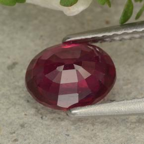 Ruby Gemstone in 7.6 x 5.9 mm Size for Sale, Ruby Stone in Pink Red Color