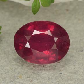 Темно-красный Рубин Камень - 1.8ct Фасетный Овал (ID: 483084)