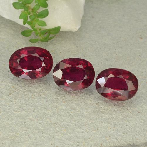 Deep Red Ruby Gem - 1.9ct Oval Facet (ID: 483086)