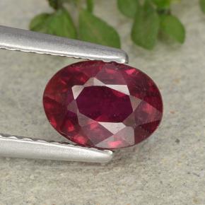 Medium Red Ruby Gem - 1.4ct Oval Facet (ID: 483117)