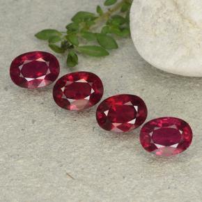 Deep Red Ruby Gem - 1.4ct Oval Facet (ID: 483124)