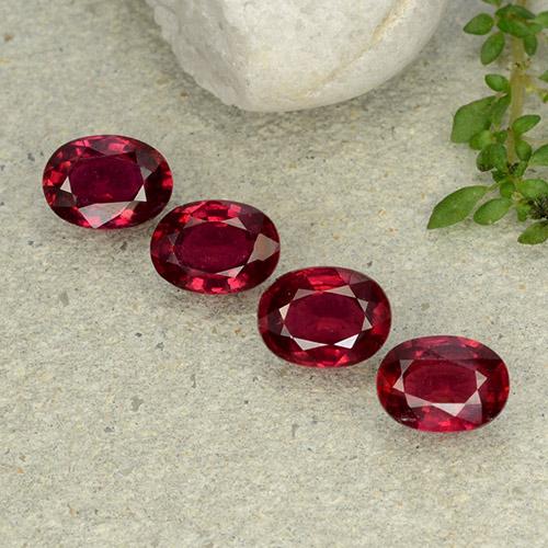 Blood Red Ruby Gem - 1.2ct Oval Facet (ID: 483128)