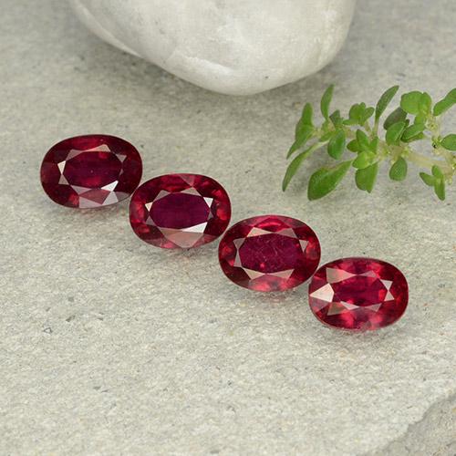 Medium Red Ruby Gem - 1.4ct Oval Facet (ID: 483134)
