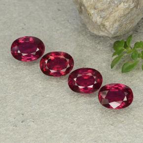 Rojo púrpura Rubí Gema - 1.1ct Forma ovalada (ID: 483152)