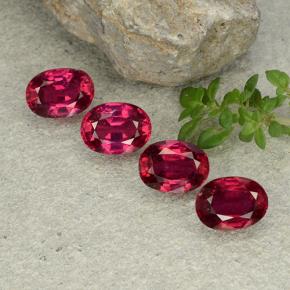 Rojo rosado Rubí Gema - 1.3ct Forma ovalada (ID: 483158)