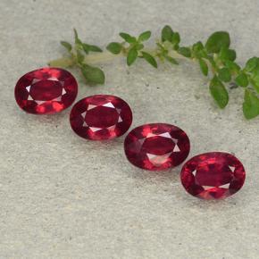 Bright Red Ruby Gem - 1.4ct Oval Facet (ID: 483244)