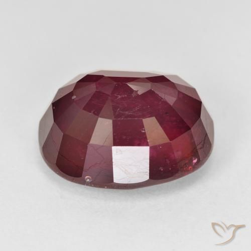 Ruby Gemstone in 15.4 x 13.4 mm Size for Sale, Ruby Stone in Deep Red Color