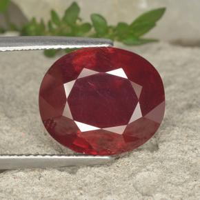 11.8ct Oval Facet Pinkish Red Ruby for sale thumb image of 11.8ct Oval Facet Pinkish Red Ruby (ID: 494686)