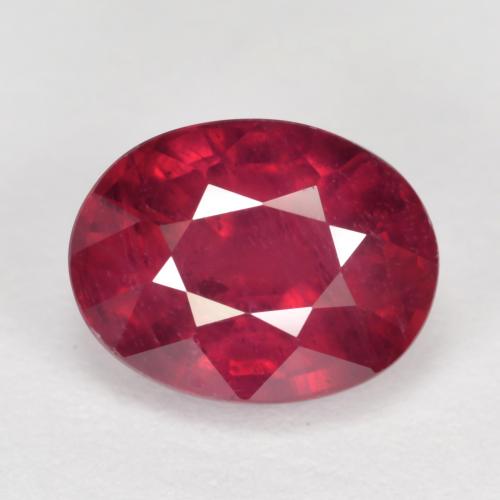 2ct Oval Facet Pinkish Red Ruby Gem for sale 2ct Oval Facet Pinkish Red Ruby Gem (ID: 494707)