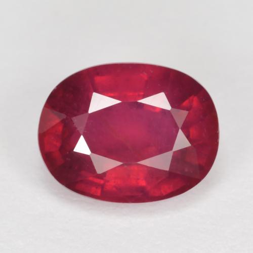 1.8ct Oval Facet Pinkish Red Ruby for sale thumb image of 1.8ct Oval Facet Pinkish Red Ruby (ID: 494708)