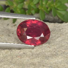 1.8ct Oval Facet Pinkish Red Ruby for sale thumb image of 1.8ct Oval Facet Pinkish Red Ruby (ID: 494724)