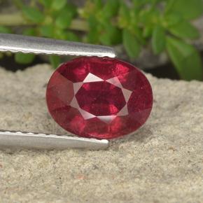 Blutrot Rubin Edelstein - 2.1ct Oval facettiert (ID: 494730)