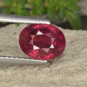 1.9ct Oval Facet Pinkish Red Ruby for sale thumb image of 1.9ct Oval Facet Pinkish Red Ruby (ID: 494731)